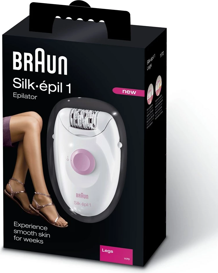 Epilator Braun Silk-épil 1 SE1-000, i bardhë