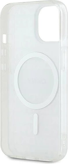 Mbështjellës DKNY IML Mono & Stripe MagSafe për iPhone 15/14/13, Bezhe