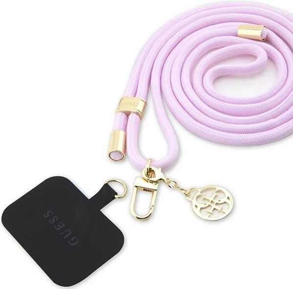 Rrip për celular Guess CBDY Cord, universal, najlon, 150 cm, vjollcë