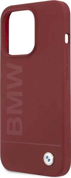 Mbështjellës BMW Silicone Big Logo MagSafe për iPhone 15 Pro, i kuq
