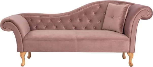 Shezlong dusty pink kadife FH3008.05 krah i djathtë 187x61x82cm