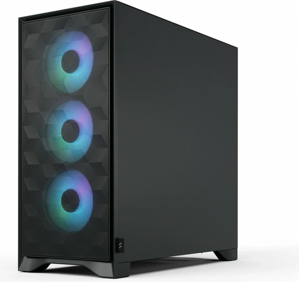 Kasë Fractal Design Pop 2 Air FD-C-POA2A-03, Midi Tower ATX, x3 120mm RGB, panel anësor xham i temperuar (TG), USB-C, e zezë