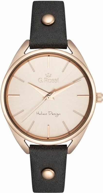 Orë dore për femra G.ROSSI, rozë gold me rrip gri