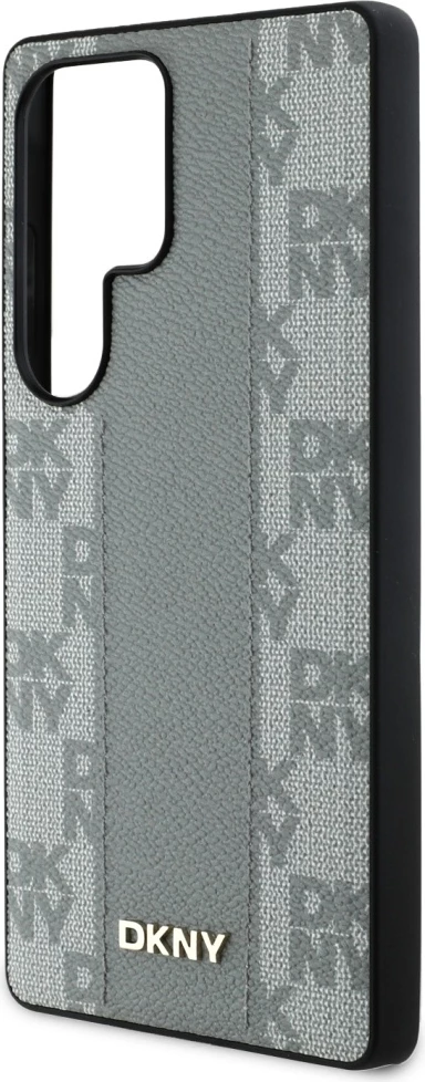 Mbështjellës DKNY Leather Checkered Pattern MagSafe për Samsung Galaxy S25 Ultra, Gri