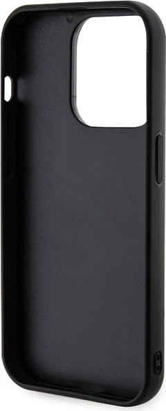 Mbështjellës Karl Lagerfeld 3D Rubber Glitter Logo për iPhone 15 Pro Max, zi