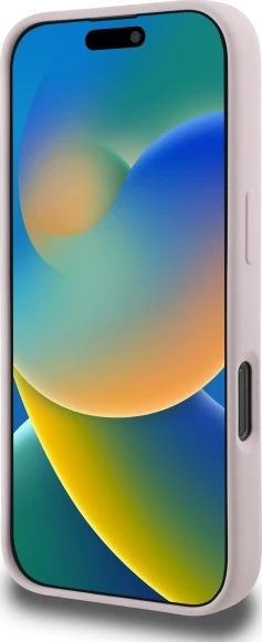 Mbështjellës Karl Lagerfeld Silicone Case Heads Print MagSafe për iPhone 16 Pro, Rozë