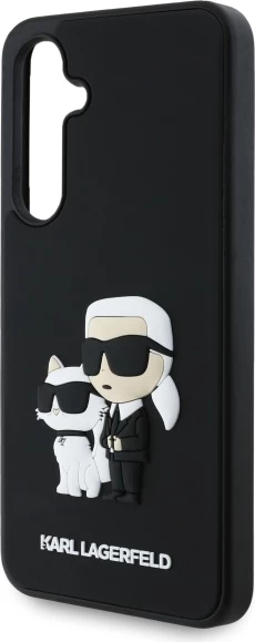 Mbështjellës Karl Lagerfeld 3D Rubber Karl&Choupette për Samsung Galaxy S24 FE, i zi