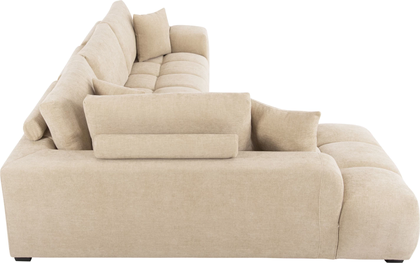 Këndi i divanit (majtas) COVEN FH3266.01L, pëlhurë ecru, 298x102-208x85H cm