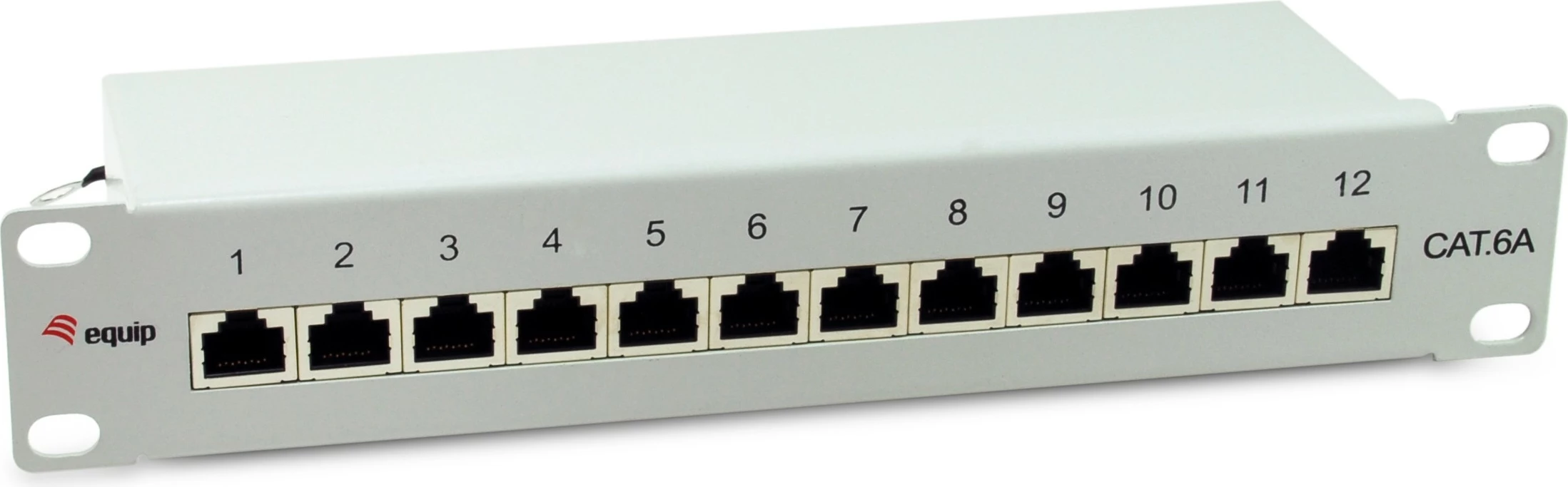 Aksesor rrjeti Equip 326523, 12 porta RJ-45, Cat6a, 10GBase-T, 1U, metalik, gri