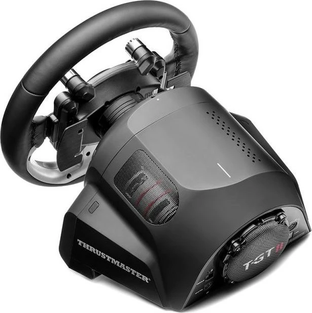 Set timoni Thrustmaster T-GT II me 3 pedale, për PC/PS4/PS5, Force Feedback, i zi/gri