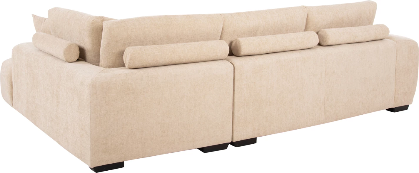 Këndore e djathtë COVEN FH3266.01R, pëlhurë ecru, 298x102-208x85H cm