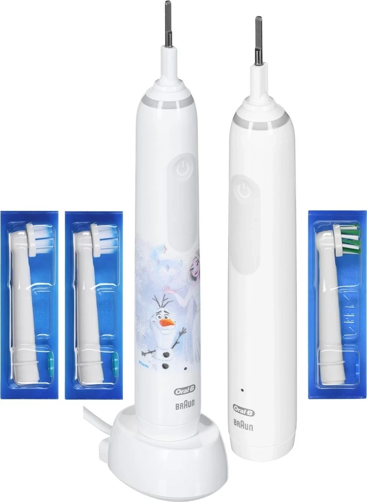 Furçë dhëmbësh elektrike Braun Oral-B Pro 3 3000 dhe Junior Frozen, e bardhë, set