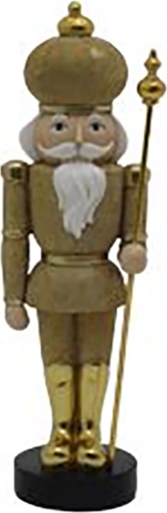 Dekoratë Krishtlindjesh ushtar, ngjyrë ari-bardhë, 11x8x32cm