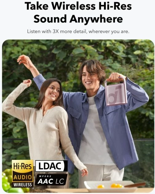 Altoparlant portativ Bluetooth Anker Soundcore Motion X500 40W IPX7 bateri deri 12 orë, rozë