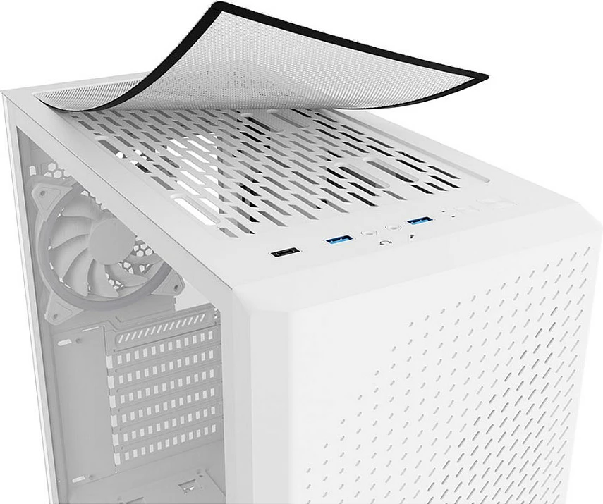 Kasë Sharkoon VS9 RGB midi, e bardhë