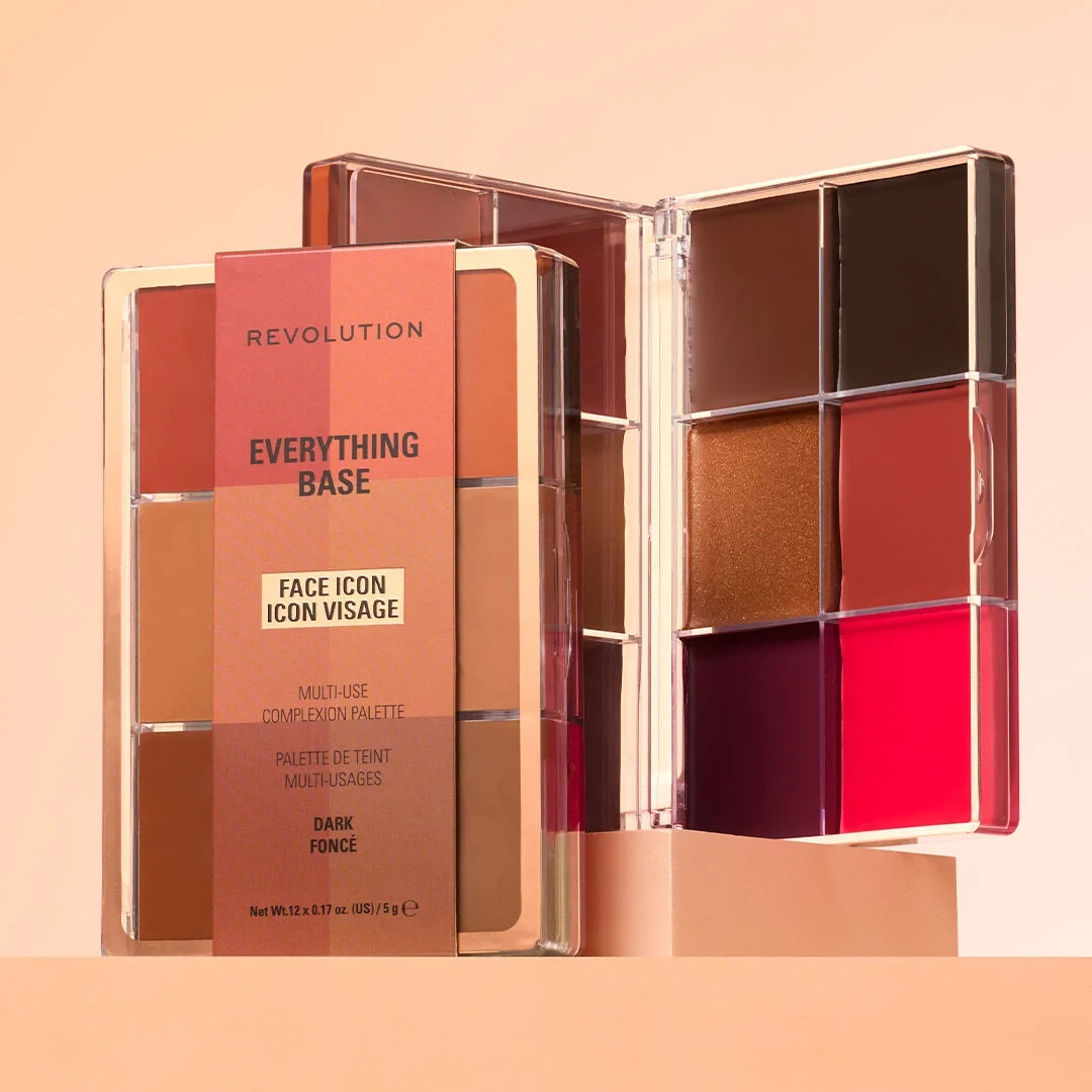 Revolution Everything Base Face Icon Complexion Palette Dark
