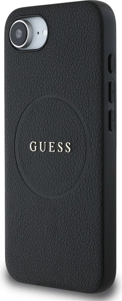Mbështjellës, Guess, PU Grained Classic Logo, MagSafe, për iPhone 16e 6.1", i zi