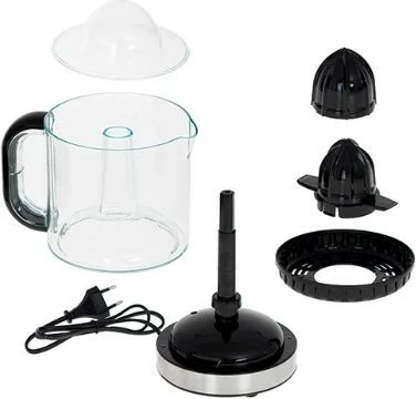 Shtrydhëse agrumesh elektrike, Adler, AD 4012, 1.2 L, 40 W, e zezë/transparente, me 2 konë