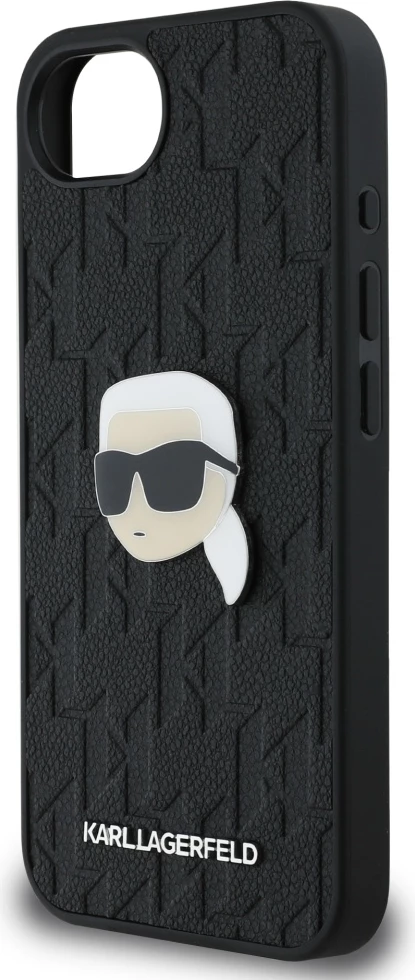 Mbështjellës Karl Lagerfeld Monogram Karl Head Pin për iPhone 16e, i zi
