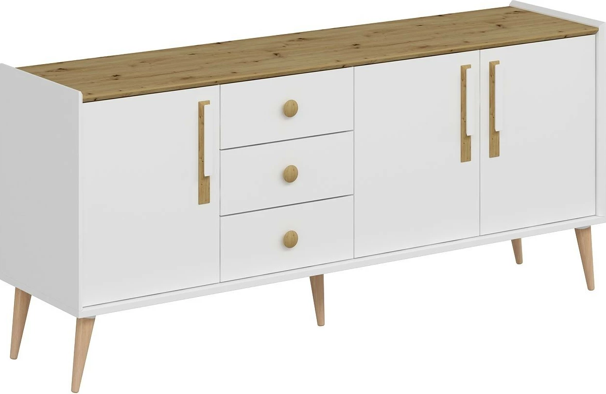 Konsol Skye Decor, Mitra, e bardhë