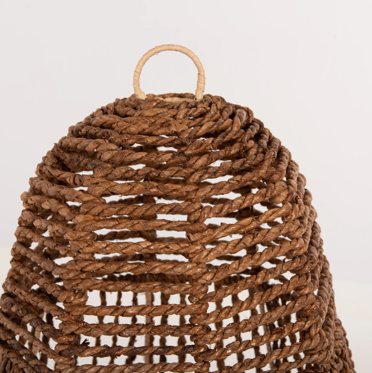 Llambë varëse tavani, fibra peme banane të thata, ngjyrë kafe, FH7858, Φ41x41-136H cm