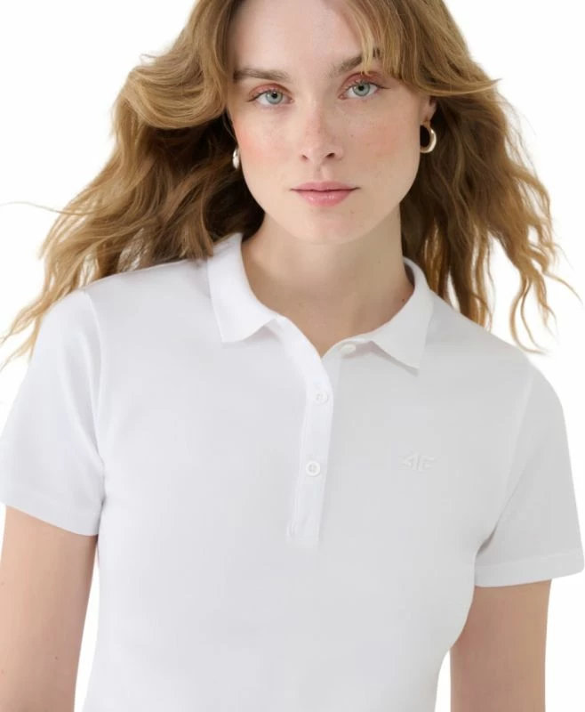 Maicë polo femra 4F, e bardhë
