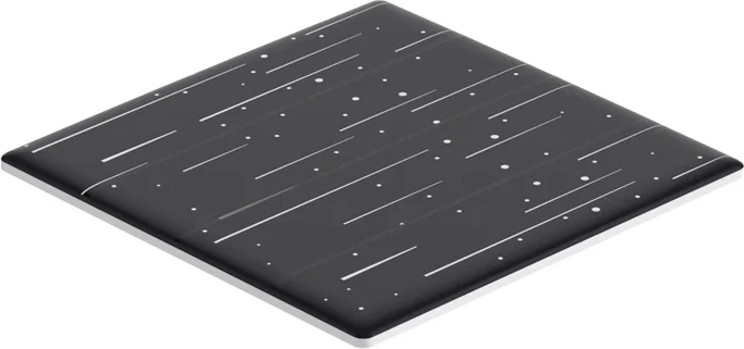 Kapak dekorativ Sonoff T5-4C-86-star për çelës të mençur me prekje, i zi