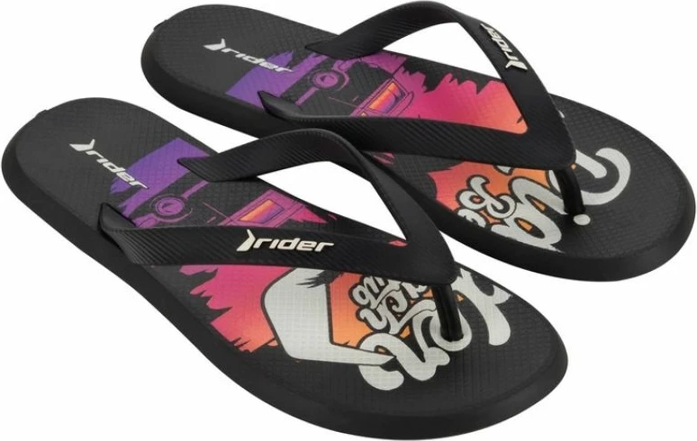 Flip-flop për meshkuj Rider, të zeza