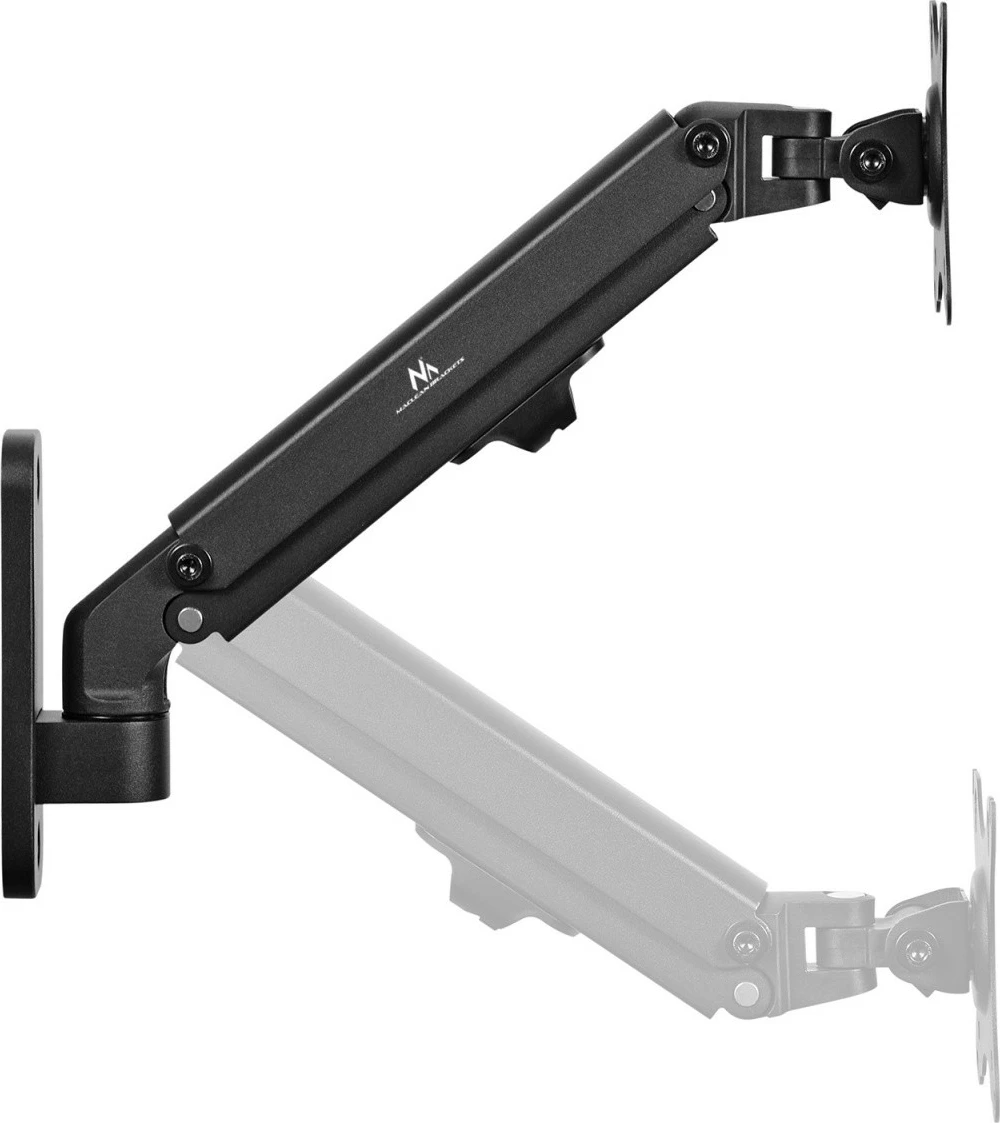 Mbajtëse muri për monitor Maclean MC-458, 17-27 inç, sustë gazi, e zezë