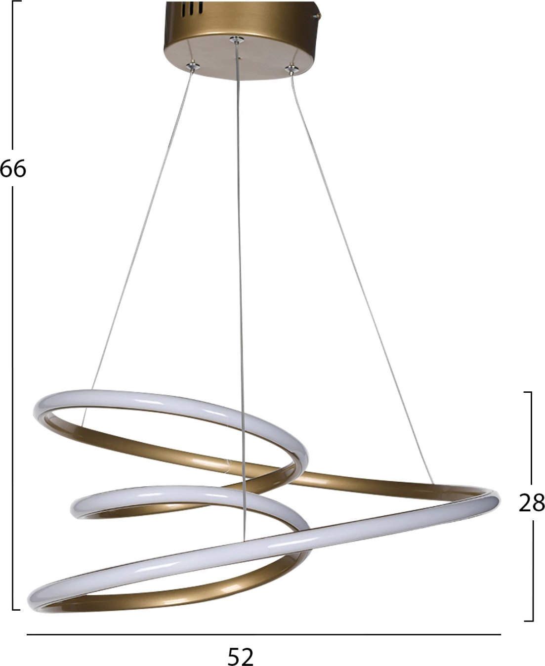 Llambë varëse për tavan, ngjyrë ari, FH7521.02, 52x66 cm