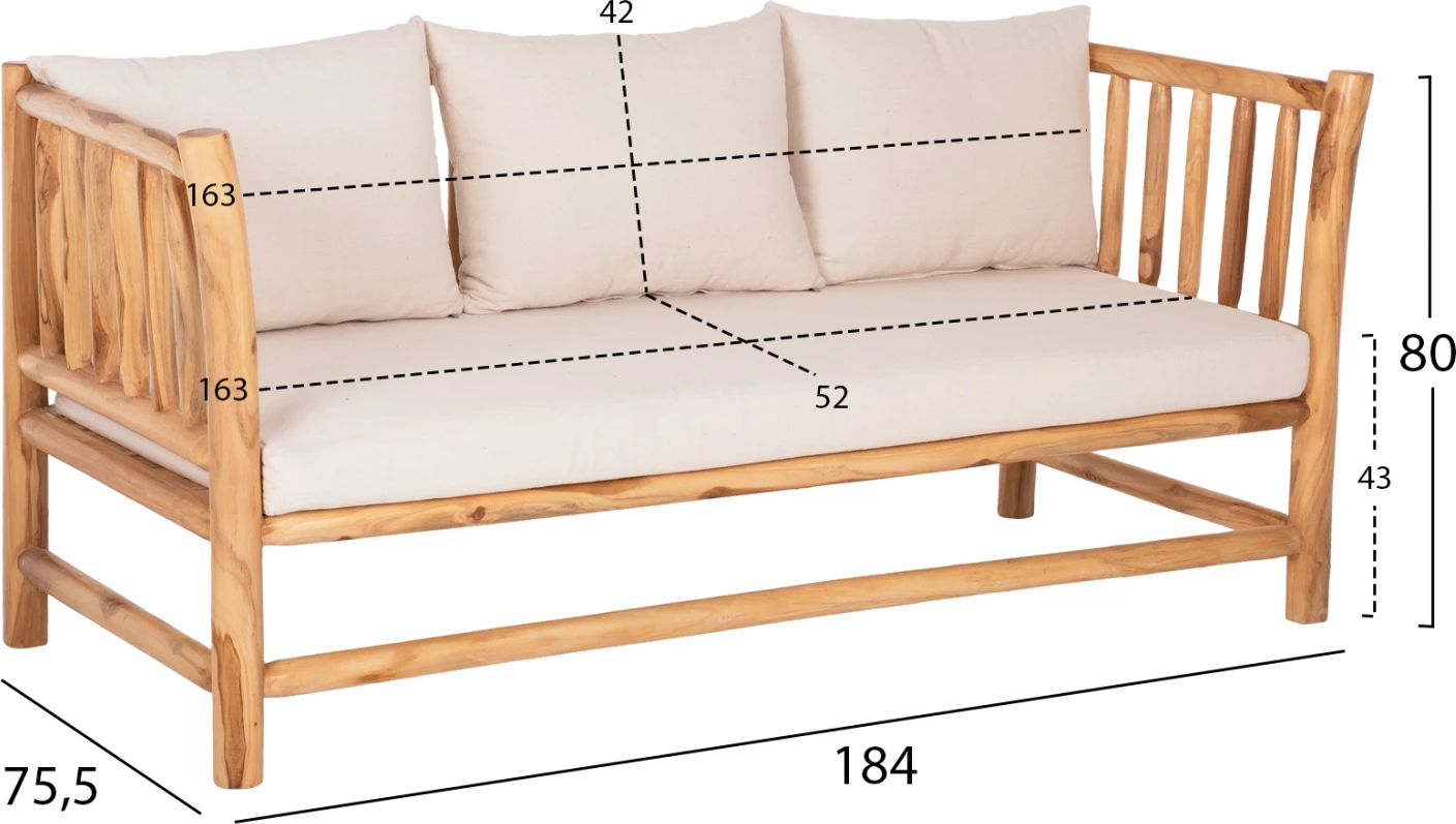 Set ulëse për kopsht FH9340, 4 pjesë, dru/të bardha