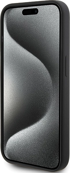 Mbështjellës Karl Lagerfeld Silicone Karl Script për iPhone 15 Pro, i zi