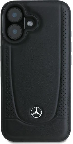 Mbështjellës Mercedes Leather Urban për iPhone 16, i zi