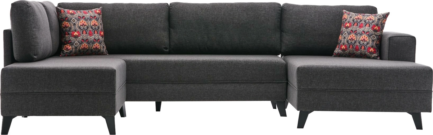 Kënd-sofë krevate Atelier del Sofa, Efsun, antracit