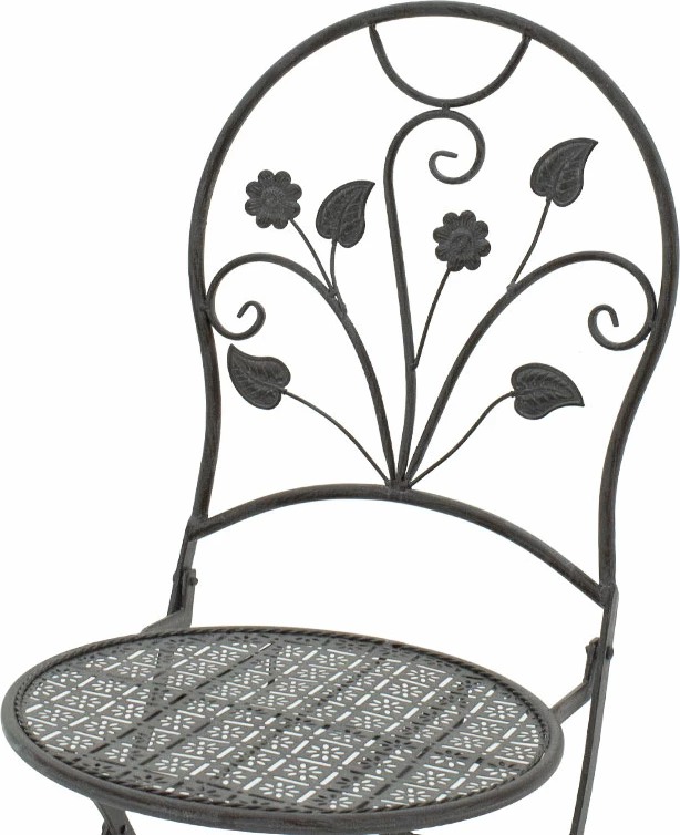 Set tavoline me karrige 3 copë Abriel metal antik antracit