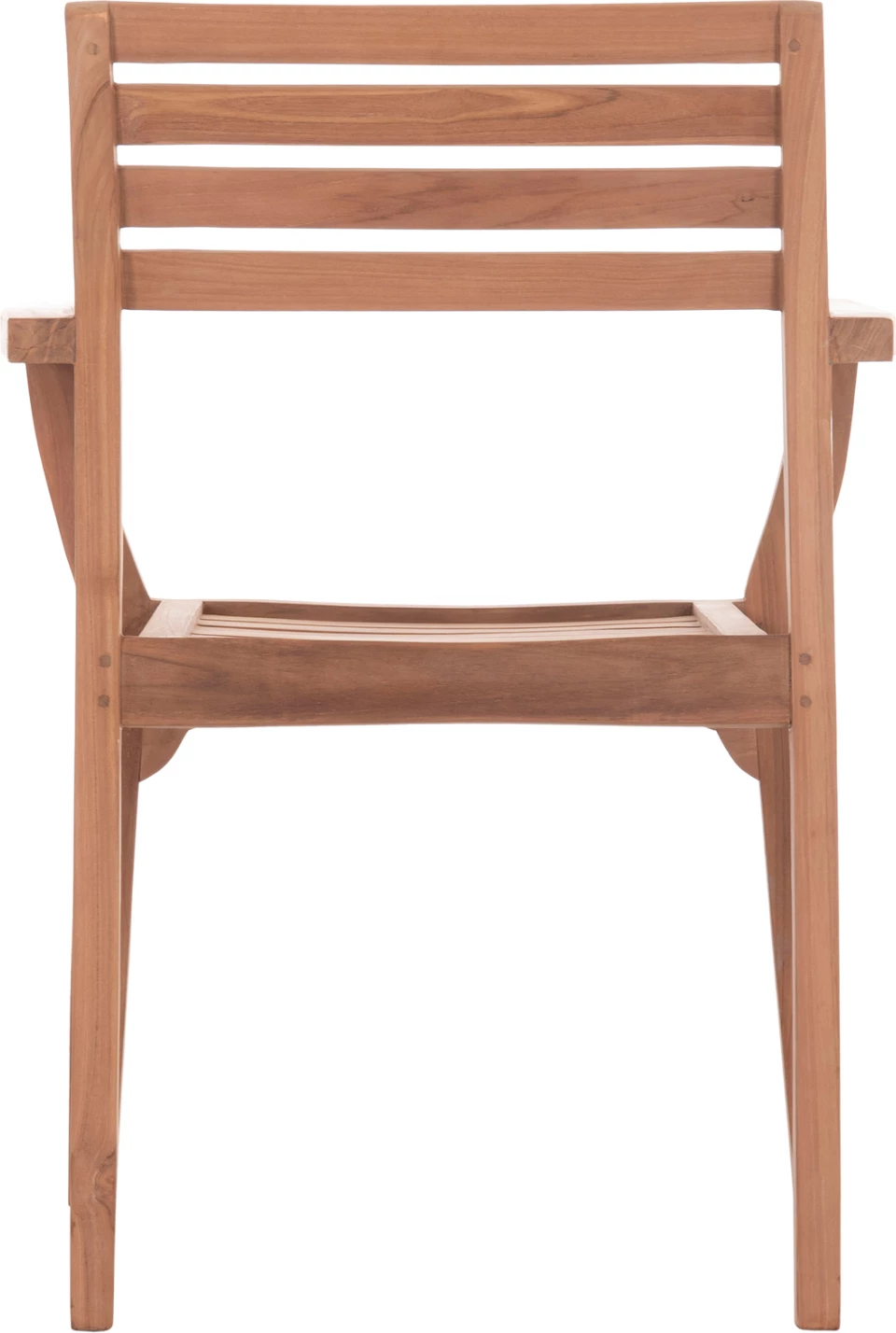 Karrige ngrënie për jashtë Ermioni, dru tik natyral, 60x59x84cm