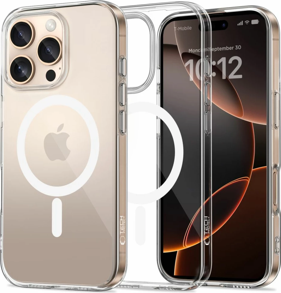 Mbështjellës Tech-Protect FlexAir MagSafe për iPhone 16 Pro, Transparent
