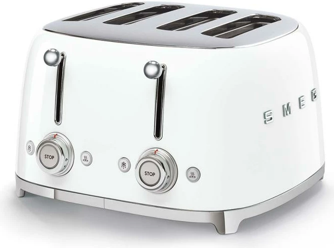 Toster, SMEG, TSF03WHEU, dizajn retro, i bardhë