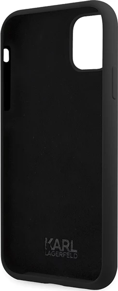 Mbështjellës Karl Lagerfeld KLHCN61SKSVGK për iPhone 11/XR 6.1", silikon, e zezë