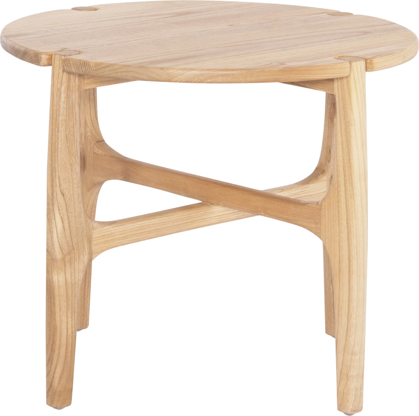 Tavolinë anësore e rrumbullakët KATAL FH9932 dru Sungkai ngjyrë natyrale Φ59,5x50,5Hcm