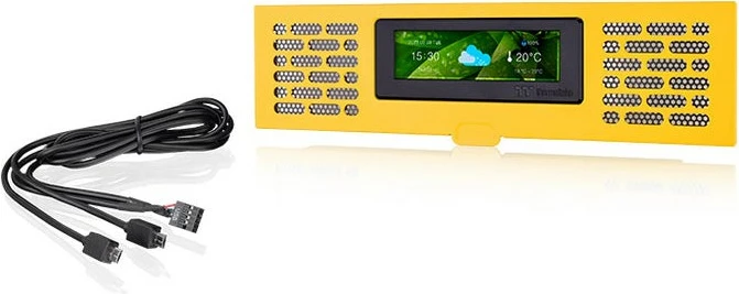 Panel LCD kasë Thermaltake The Tower 200 Bumblebee, verdhë