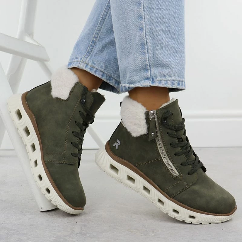 Çizme hiking për femra Rieker, të gjelbra