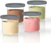 Set enësh për ëmbëlsira Ninja XSK4PINTEUUK, 4 copë, kapak gri, transparente