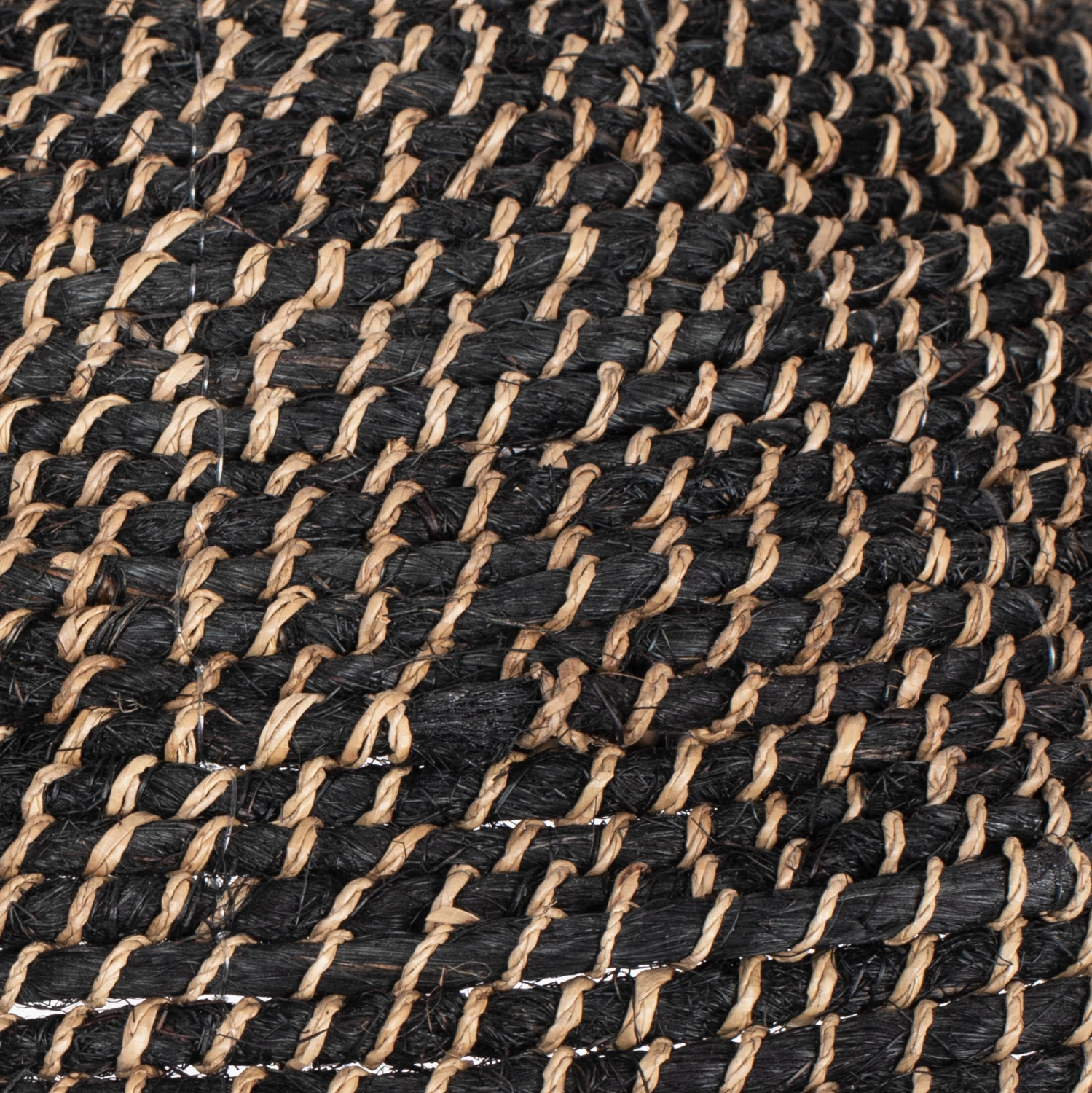 Llambë varëse tavani prej abaka të ricikluar, ngjyrë e zezë, Φ49x15H cm, FH7783