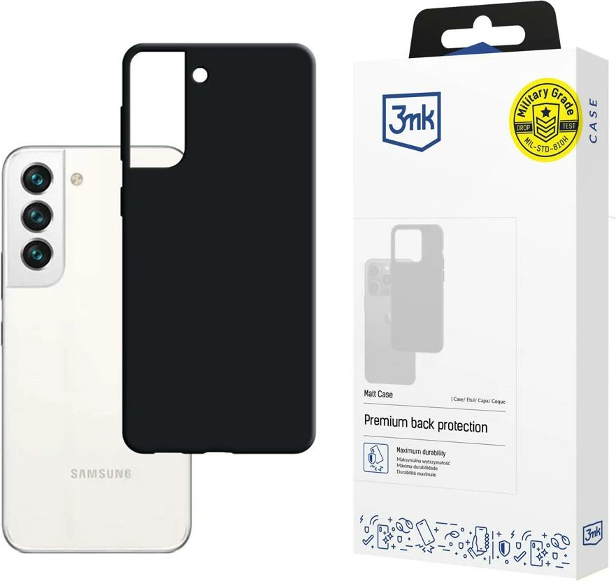 Mbështjellës 3mk Matt Case për Samsung Galaxy S22, i zi