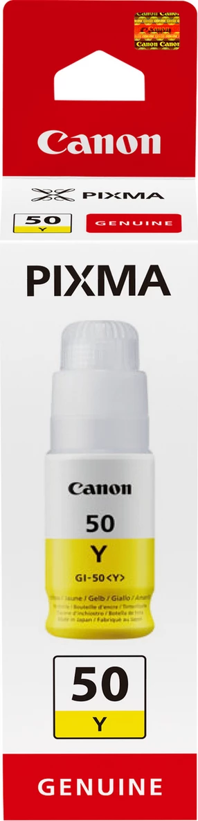 Shishe boje për printer, Canon, GI-50Y 3405C001, standard, e verdhë