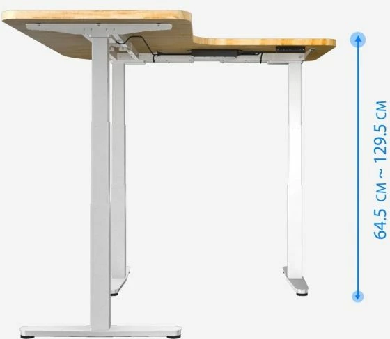 Kornizë tavoline L-formë EQUIP, e bardhë