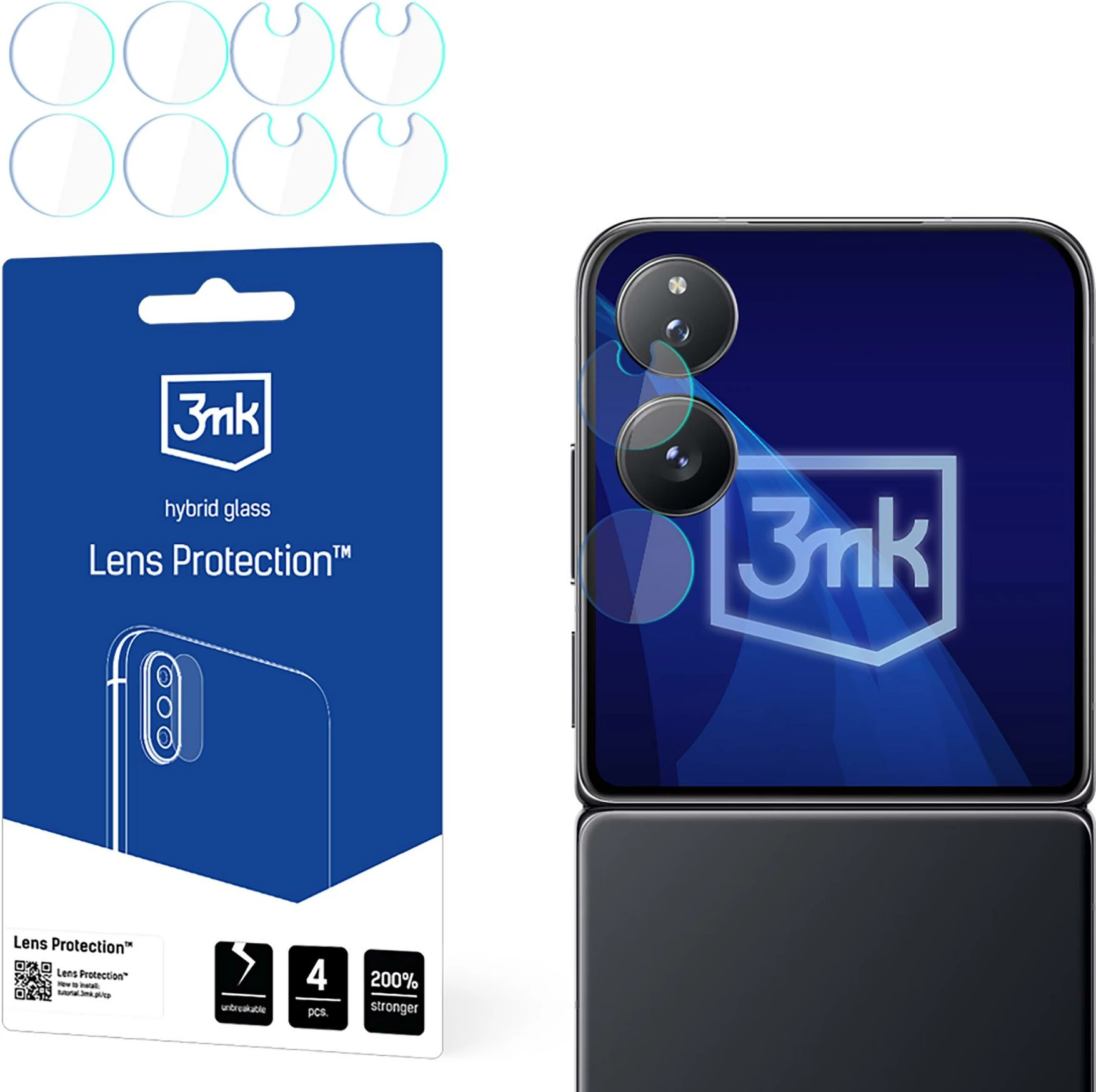 Xham hibrid për kamera, 3mk Protection, për Xiaomi Mix Flip, Set