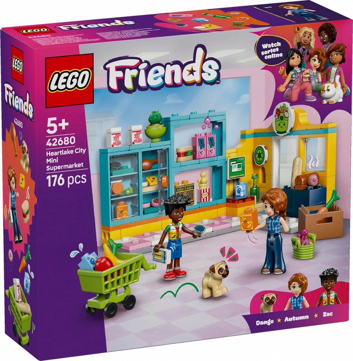 Set ndërtimi LEGO Friends 42680 Heartlake City Mini Supermarket, 176 copë, 5+