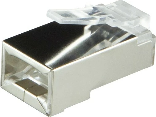 Set konektorë RJ45 CAT.6 LogiLink MP0022, 100 copë, i mbrojtur, zi